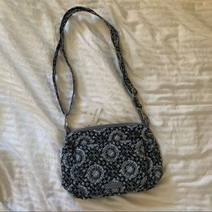 Vera Bradley Carson mini shoulder bag in Charcoal Medallion